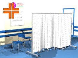 Separè autostabile SPARTA - cm 232x170h (n.5 pannelli da cm 36 + n.1 da cm 48)