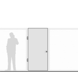 Porta in multistrato bilaminato con cerniere - cm 90x200h - Porta in multistrato bilaminato con cerniere - cm 90x200h