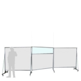 AQ60.20IP scheda prodotto - Separè autostabile ALA QUINTA Separè autostabile ALA QUINTA "finestrato" - cm 600x200h (3 elementi) - Separè autostabile ALA QUINTA