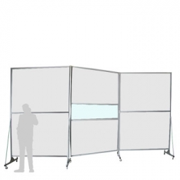 Separè autostabile ALA QUINTA "finestrato" - cm 600x300h (3 elementi)