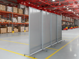 Separè autostabile MACRO SLIDE "pvc" - cm 600x200h (4 elementi)