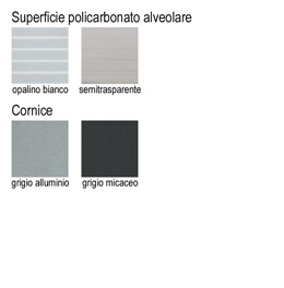 Colori e finiture del separè scorrevole