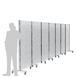 Separè autostabile ALA ROLLER "laminato" - cm 716x190h (7 elementi)