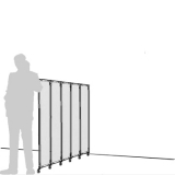 Separè a parete CLIPPER ROLLER LIGHT 30  - cm 154x140h (5 elementi) - Separè a parete CLIPPER ROLLER LIGHT 30  - cm 154x140h (5 elementi)