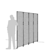 Separè a parete CLIPPER ROLLER LIGHT "feltro" - cm 264x201h (4 elementi) - Separè a parete CLIPPER ROLLER LIGHT 