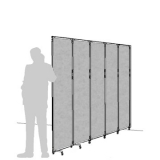 Separè a parete CLIPPER ROLLER LIGHT "feltro" - cm 329x201h (5 elementi) - Separè a parete CLIPPER ROLLER LIGHT 