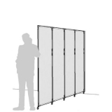 Separè a parete CLIPPER ROLLER LIGHT "laminato" - cm 264x201h (4 elementi) - Separè a parete CLIPPER ROLLER LIGHT 