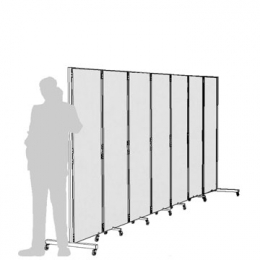 Separè autostabile CLIPPER ROLLER "laminato" - cm 471x193h (7 elementi)