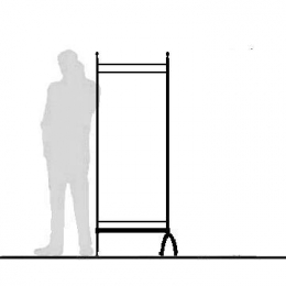 Pannello divisorio ARTE'  "struttura" - cm 65x182h