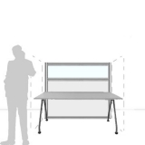 Pannello divisorio MACRO.OFX "finestrato laminato" - cm 160x140h - Pannello divisorio MACRO.OFX 