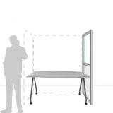 Pannello divisorio MACRO.OFX "finestrato laminato" - cm 80x180h - Pannello divisorio MACRO.OFX 