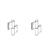 Cerniera in alluminio (kit) - Cerniera in alluminio (kit)