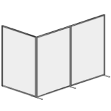 KIT MACRO cm.450x200h (n.3.pannelli cm. 150x200h) con 4 basi dritte rastremate - KIT MACRO cm.450x200h (n.3.pannelli cm. 150x200h) con 4 basi dritte rastremate