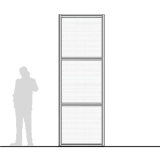 Pannello divisorio MACRO "alveolare" con doppia traversa - cm 100x300h  - Pannello divisorio MACRO 
