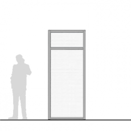 Pannello divisorio MACRO "alveolare" con traversa - cm 100x250h 