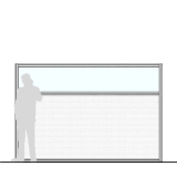 Pannello divisorio MACRO "finestrato alveolare" - cm 300x200h  - Pannello divisorio MACRO 