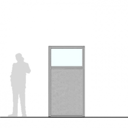 Pannello divisorio MACRO "finestrato feltro" - cm 100x200h 