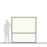 Pannello divisorio MACRO "laminato" con traversa aggiuntiva - cm 200x200h  - Pannello divisorio MACRO 