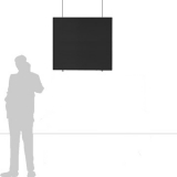 Pannello fonoassorbente sospeso TXT "leaf" - cm 120x100h - Pannello fonoassorbente sospeso TXT 