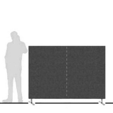 Pannello divisorio TXT autostabile con 2 basi dritte - cm 200x140h - Pannello divisorio TXT autostabile con 2 basi dritte - cm 200x140h