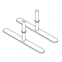 Pannello divisorio TXT autostabile con 2 basi dritte - cm 80x180h