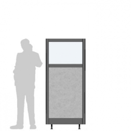 Pannello divisorio XILOX "finestrato feltro" - cm 80x180h