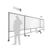 Lavagna trittico scorrevole su ruote MACRO LAVAGNA "bianca" - cm 550x208h  - Lavagna trittico scorrevole su ruote MACRO LAVAGNA 