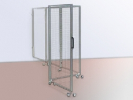 Separè a parete su ruote MACRO R. L. GRIGLIA - cm 326x212h (3 elementi)