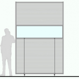 Schermo mobile su ruote MACRO VELA "finestrato alveolare" - cm 200x300h  